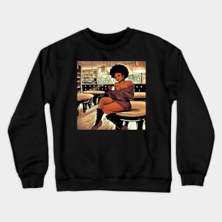 Confident woman, coffee and southern breeze Crewneck Sweatshirt